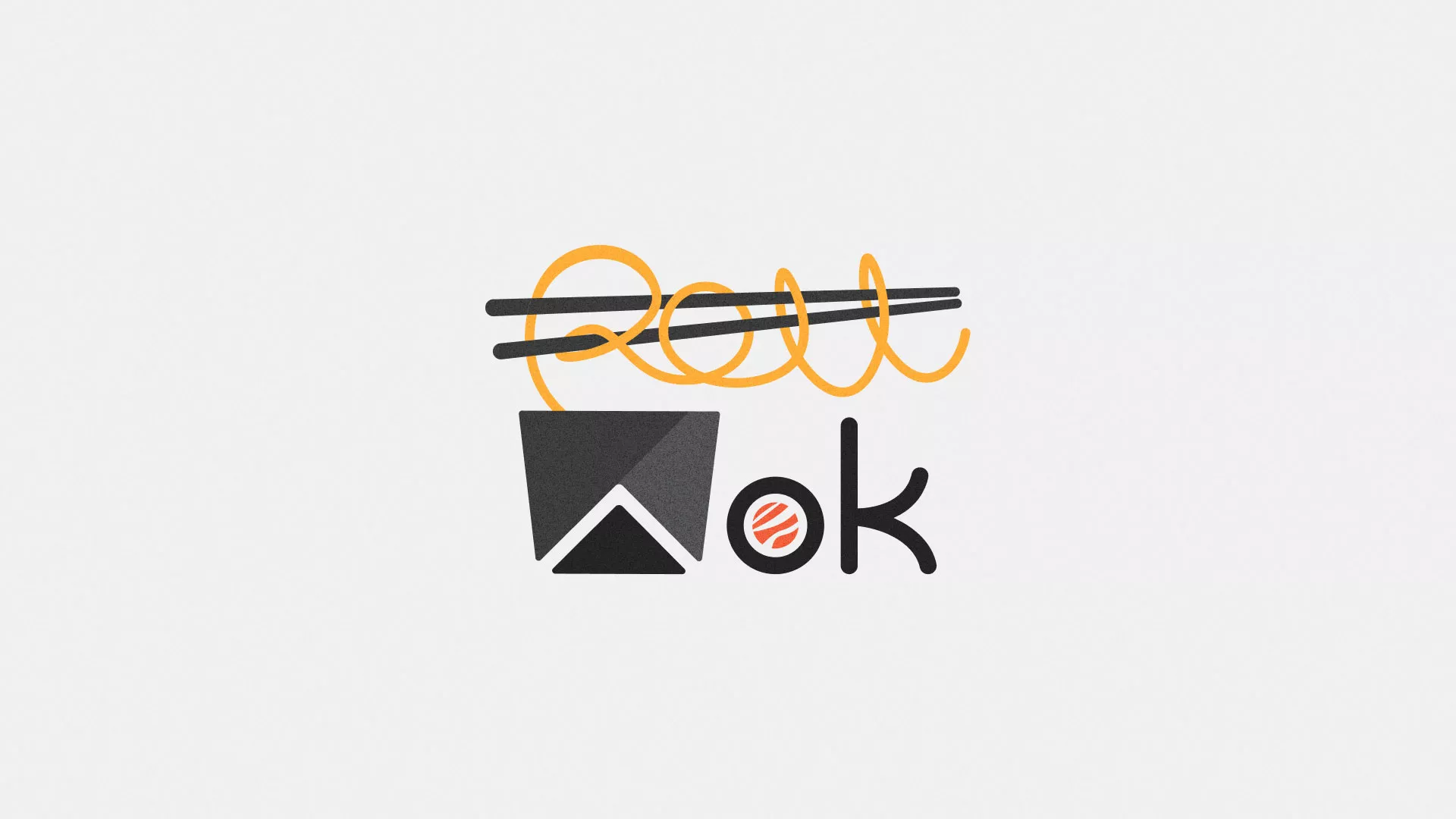 Разработка логотипа в Инсаре для суши-бара «Roll Wok Club»